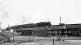 GN 1450 detouring on the NP bridge over the Seattle ship channel, account GN Bridge 4 drawbridge out of service, 1948.&nbsp; Photographer unknown.