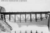 Photo by Mac McCulloch of 1968 repairs to Rock Island bridge across Columbia River south (railroad east) of Wenatchee, WA